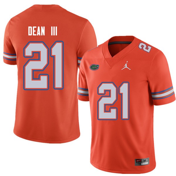 Jordan Brand Men #21 Trey Dean III Florida Gators College Football Jersey Orange